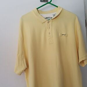 Orvis Yellow Polo Shirt Classic Design Short Sleeves